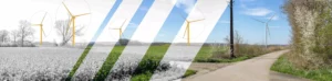 Photomontage de projet éolien