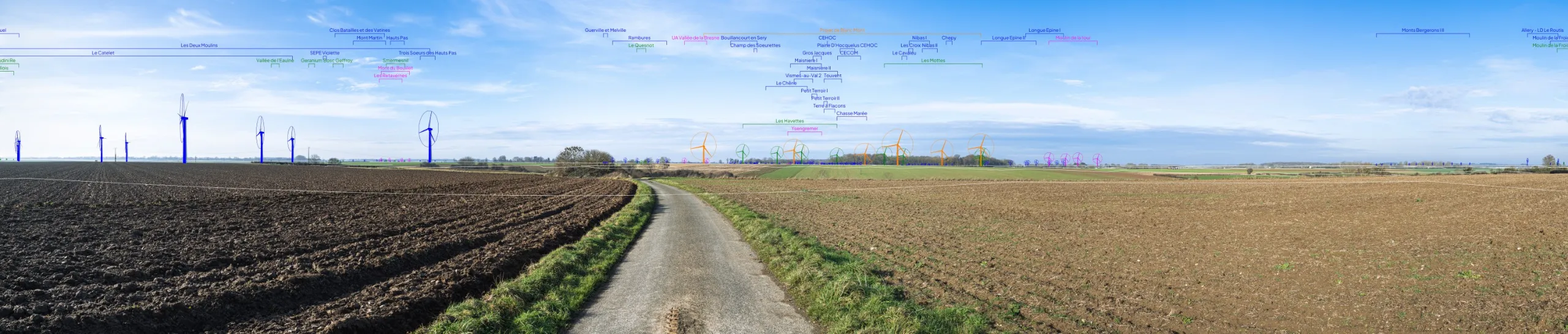 Un panorama brut de couture sans optimisation, contrôle, et correction des points de contrôle