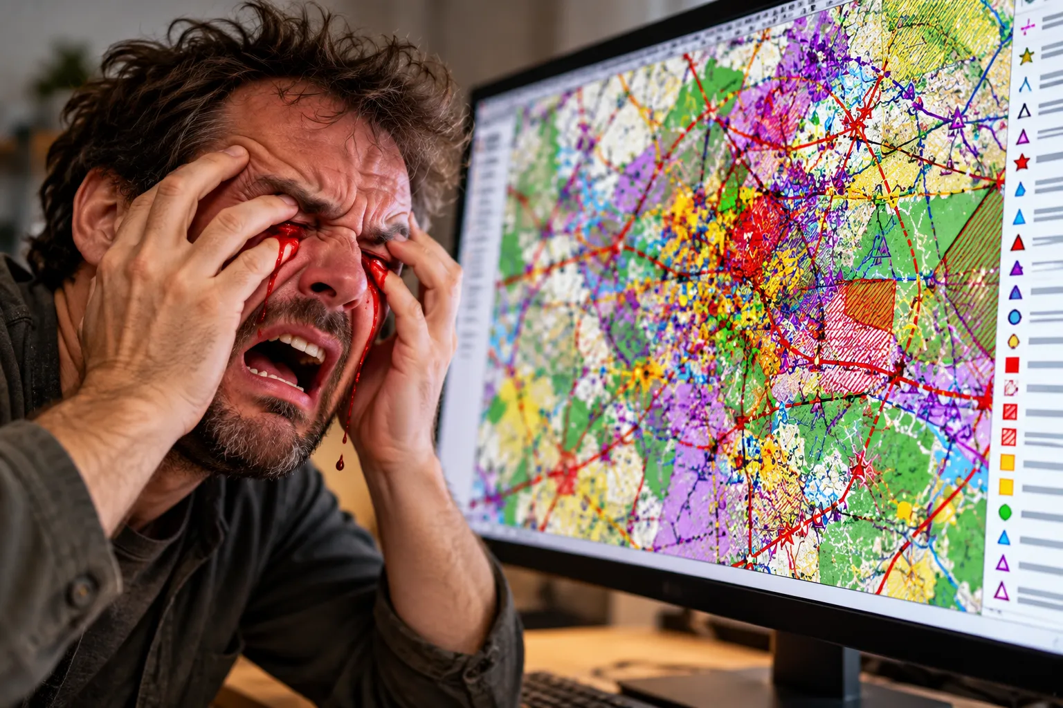 Une carte qui fait saigner les yeux